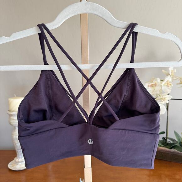 Lululemon Pushing Limits Bra Cyber Purple Size 6 Strappy Longline - Picture 4 of 9